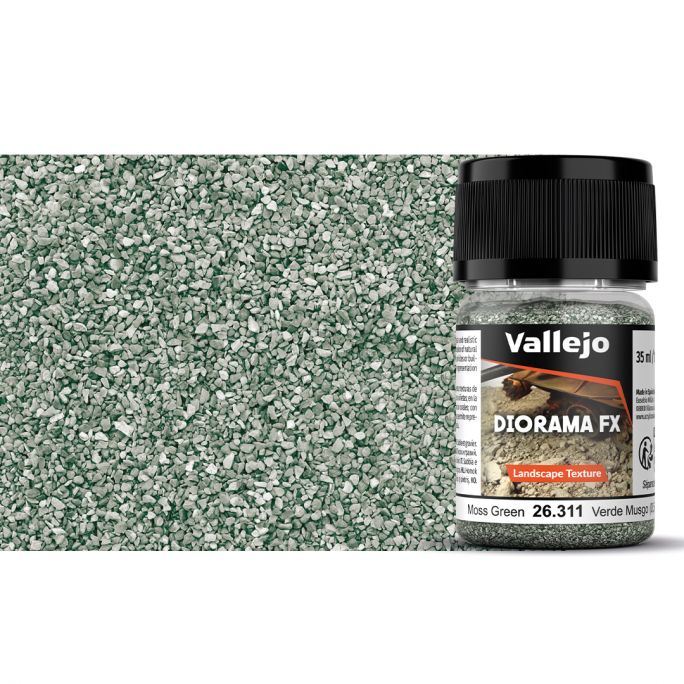 Gravier Vert Mousse (0.5-2mm), 60g, diorama FX - Vallejo 26.311