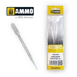 4 Grandes pipettes précision 3ml - Ammo 8234