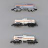 3 wagons-citernes chimiques "TRANSFESA", Renfe, Ep. V - Minitrix 18267 - N 1/160