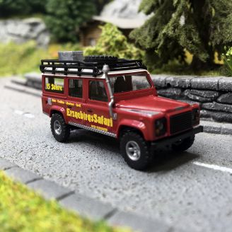 Land Rover Denfender Safari, Rouge bordeaux - Busch 50328 - HO 1/87