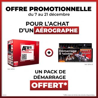 Offre Promotionnelle Prince August - Coffret Aérographe Travel Ultra Polyvalent - Prince August ATR11+ Démarrage 8 teintes BPA