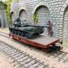 Wagon Porte-char SNCF Ep.V + Char AMX 30 "LA MARNE" - REE MODELES WBA037 - HO 1/87