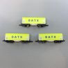 3 Wagons courts bâchés GATX type SHIMMS - AZAR W03GAP - Z 1/220