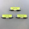 3 Wagons courts bâchés GATX type SHIMMS - AZAR W03GAP - Z 1/220