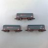 3 Wagons courts bâchés ERMEWA type SHIMMS - AZAR W03ERP - Z 1/220