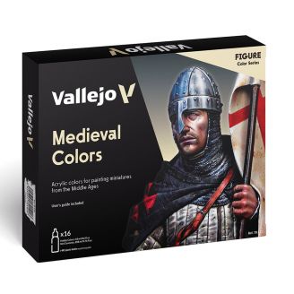 Figure Color Series, 16x18ml – Medieval Colors - Vallejo 70.142