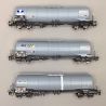 3 Wagons citernes, type Zacns, MILLET - ROCO 6600091 - HO 1/87