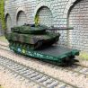 Wagon plat Rlmmps et char de combat Leopard 2A6, DB AG, Ep. VI - MARKLIN 48870 - HO 1/87