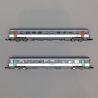 2 Voitures CORAIL VTU 1Cl + 2Cl, SNCF, livrée Nouvelle déco - AZAR MODELS V01CPP1 - Z 1/220