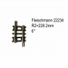 Rail courbe R2  228.2mm 6 degrés-N-1/160-FLEISCHMANN 22234