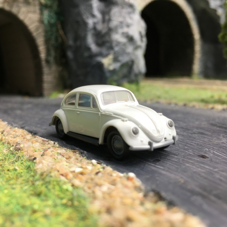 VW Coccinelle 1969 Blanc Cassé-HO 1/87-BREKINA 25013BC