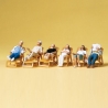 6 Personnages et leur Transat-HO 1/87-PREISER 10430