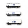 3 Wagons Frigo TP Trappes / Aer. SNCF STEF Ep III-HO 1/87-REE WB587